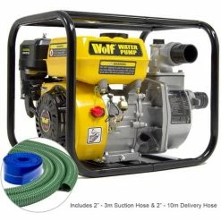 Wolf 2" Petrol Water Pump 3m And 10m Hose