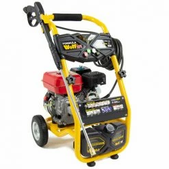 Formula Wolf 275 Petrol Pressure Washer, Curved Lance, Turbo Nozzle, Patio Cleaner & Oil