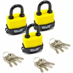 Wolf 40mm Heavy Duty Padlock - Pack Of 3